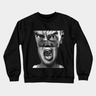 Secret face emotional collage Crewneck Sweatshirt